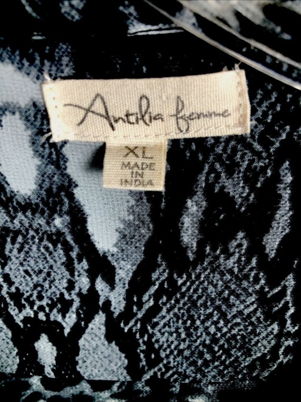 Antilim Femme Women’s Blouse Black & White Top X Large - Picture 2 of 16